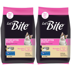 Let's Bite Active Kitten Dry Cat Food, Ocean Fish - 400g (Buy 1 Get 1 Free) Let's Bite Active Kitten Dry Cat Food, Ocean Fish - 400g (Buy 1 Get 1 Free)