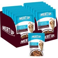 Meat Up Wet Dog Food 6 Pouches , Real Chicken and Chicken Liver Chunks in Gravy (6 x 70 Gram) Meat Up Wet Dog Food 6 Pouches , Real Chicken and Chicken Liver Chunks in Gravy (6 x 70 Gram)