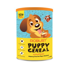 ROBUST Puppy Cereal : Original Recipe - 550g (500g + 50g Free) | Cerelac with Probiotics | 100% Vegetarian Puppy Food | All - Natural Ingredients ROBUST Puppy Cereal : Original Recipe - 550g (500g + 50g Free) | Cerelac with Probiotics | 100% Vegetarian Puppy Food | All - Natural Ingredients